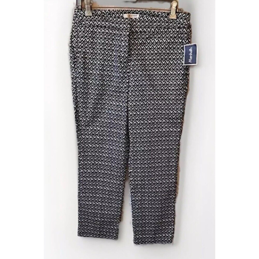 Kenar Cropped Pants Women's Size 4 Blue & White Geometric Print Trousers NEW NWT